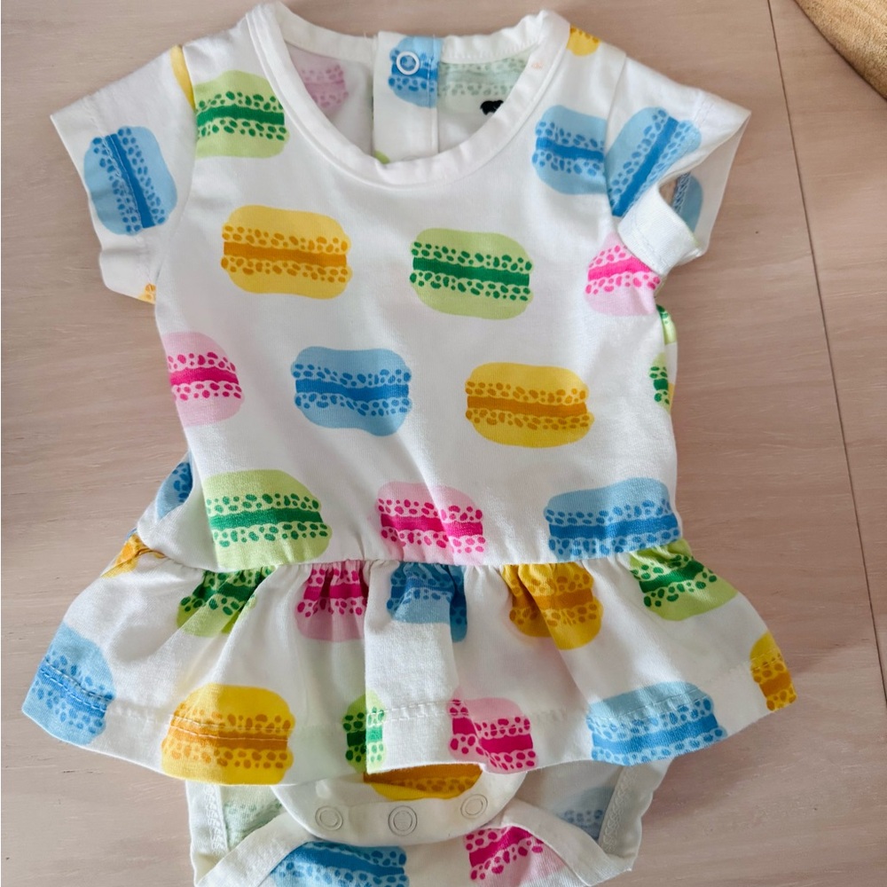 Monica + Andy Vibrant Macaron Print Baby Dress